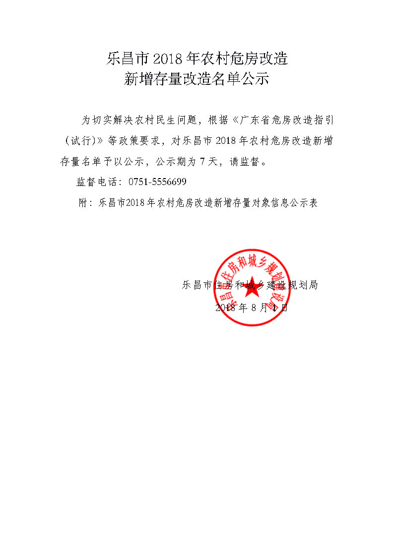 樂(lè)昌市2018年農(nóng)村危房改造新增存量改造名單公示.jpg
