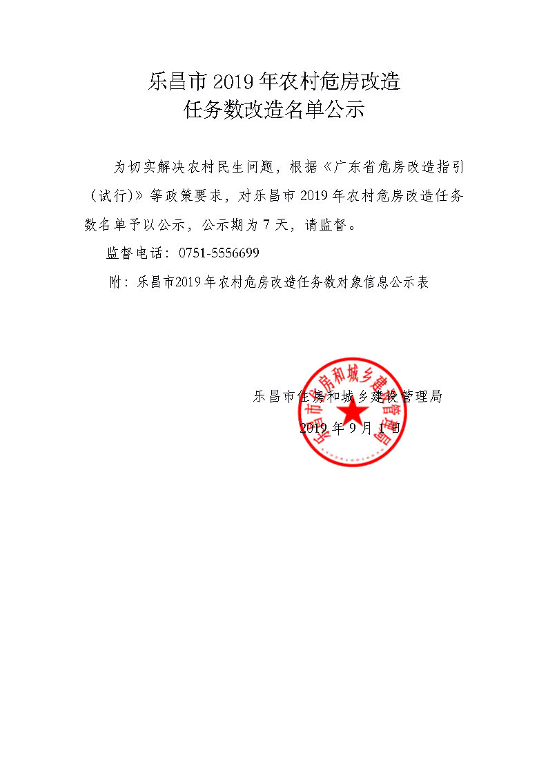 樂昌市2019年農(nóng)村危房改造任務(wù)數(shù)改造名單公示.jpg
